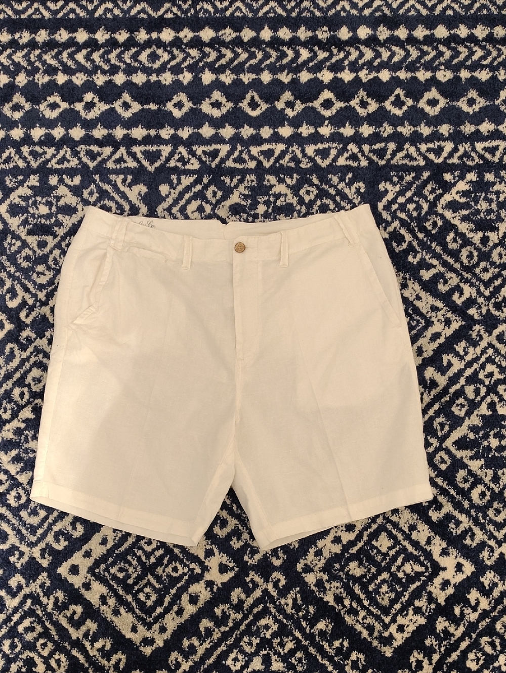 Men's Polo Ralph Lauren White Linen Shorts